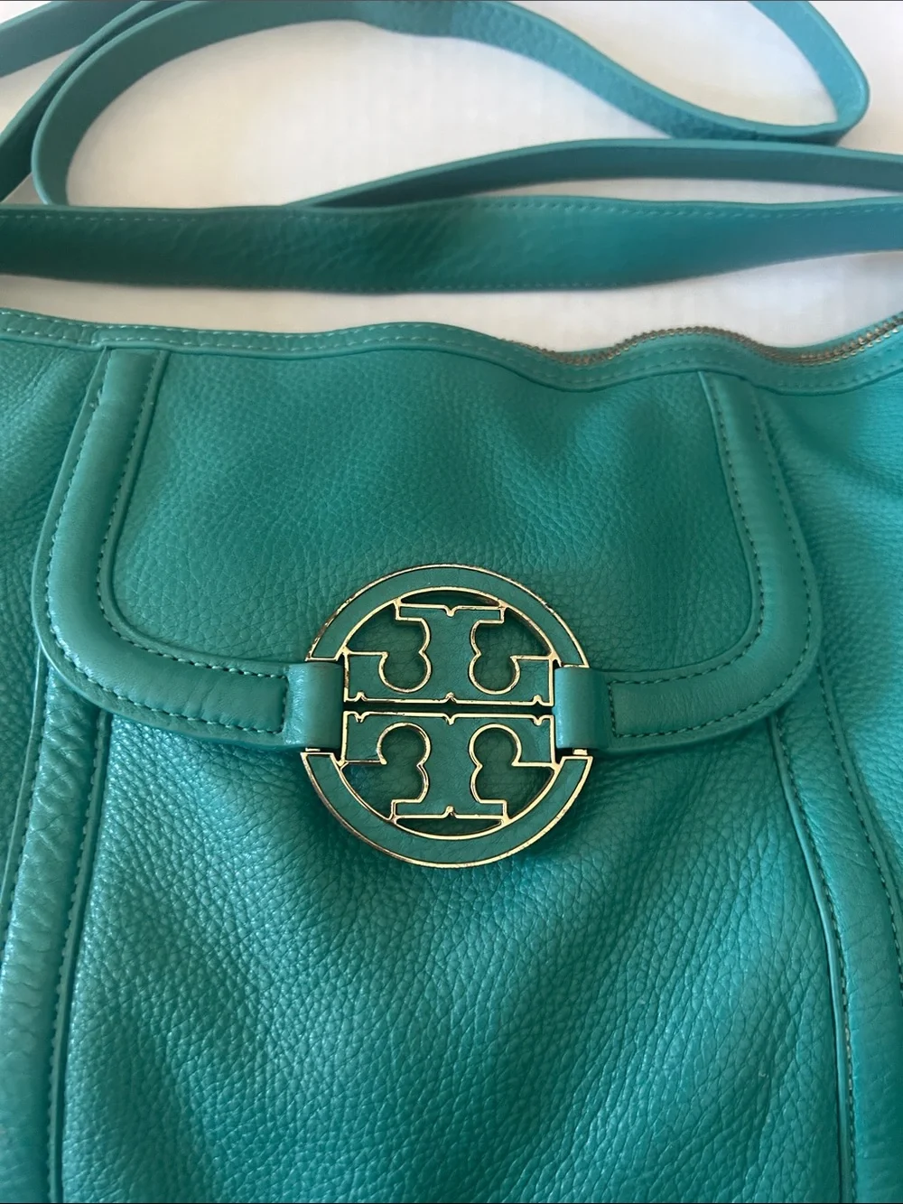 Tory Burch Amanda Crossbody Hobo in Turquoise